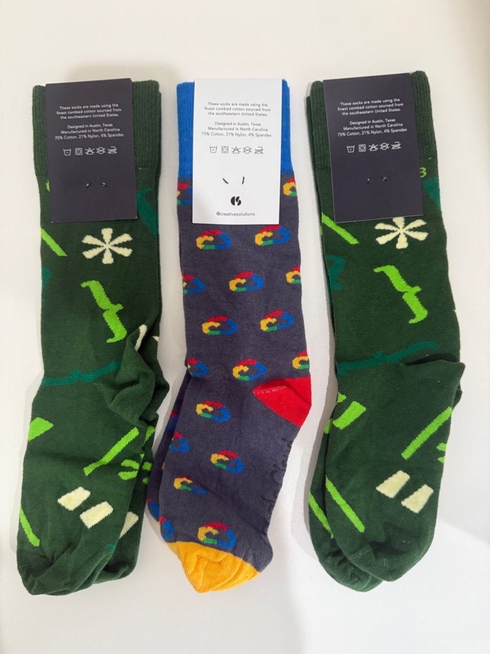 NWT- 3 pair IT adult socks Google - Picture 2 of 5